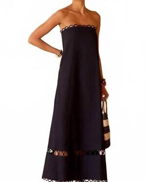 NEW EMBERLOOM naomi strapless dress in black/black